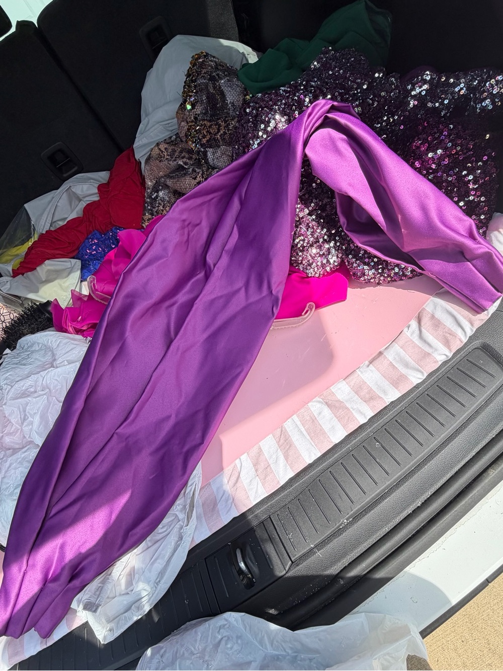 Fuchsia Purple Satin Jumpsuit